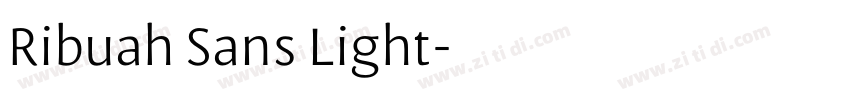 Ribuah Sans Light字体转换